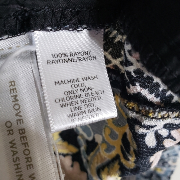 Loft Floral Print Easy Pants Large - Picture 9 of 10